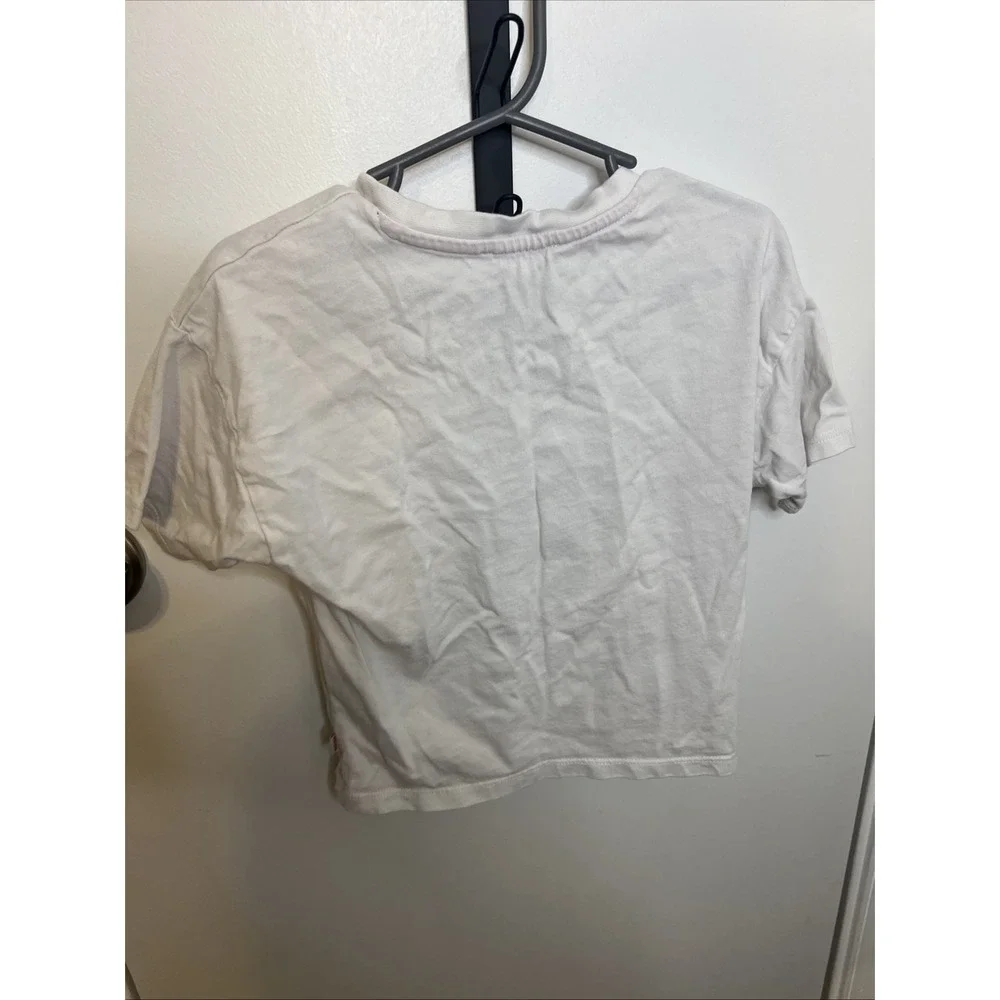 Catimini Girls Tee Shirt White Size 4 Waves And Sun Short Sleeve French‎